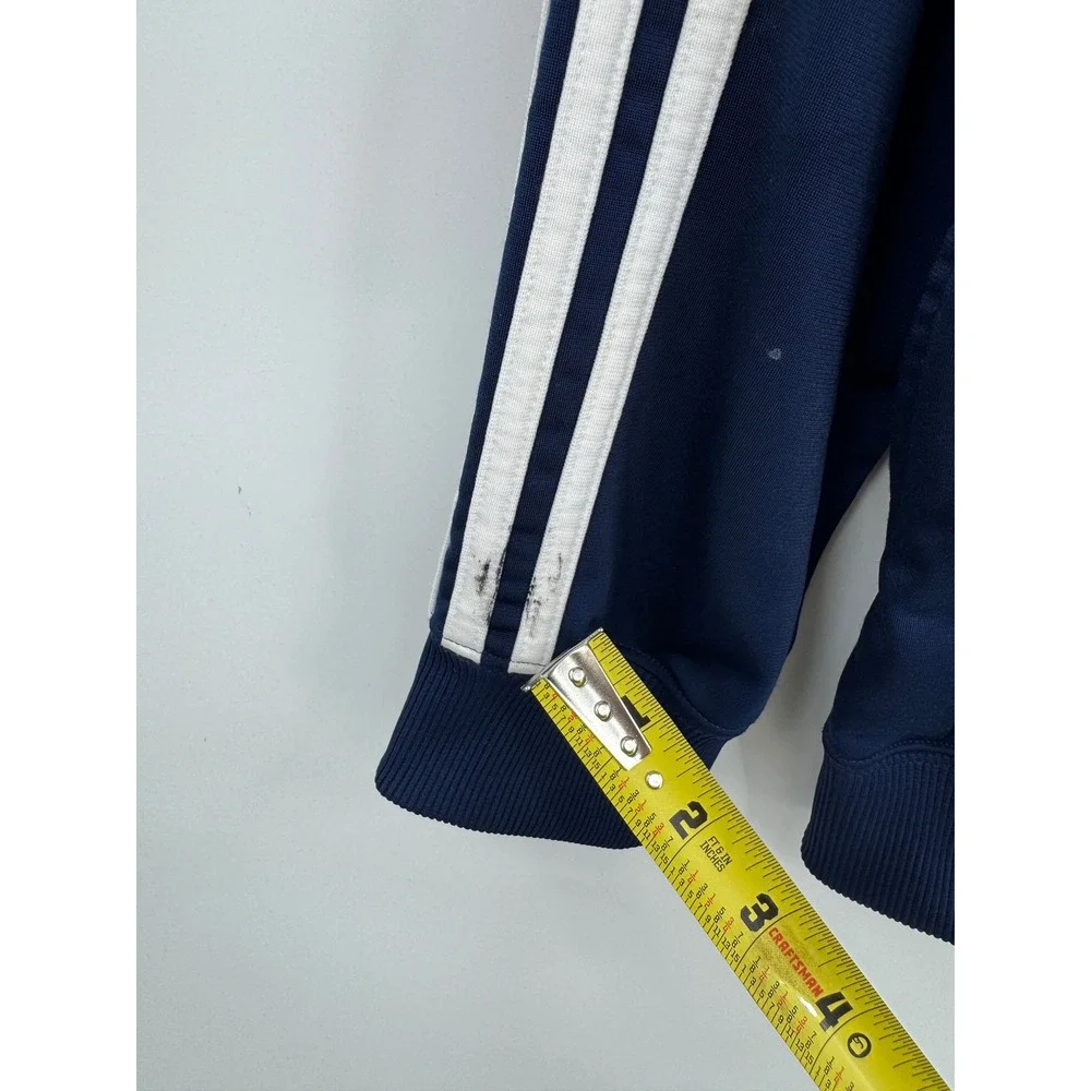Y2K Adidas‎ Mens Navy Blue 3-Stripe Tracksuit Set Jacket Pants Size L 2005